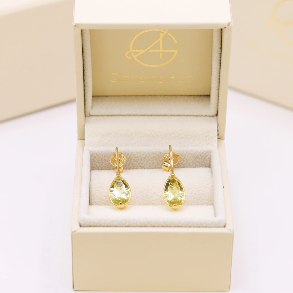 Golden Quartz Earrings - Radiance